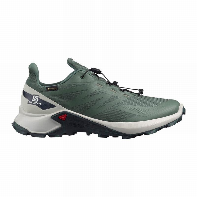 SALOMON UK SUPERCROSS BLAST GTX - Mens Trail Running Shoes Green,RGBS12647